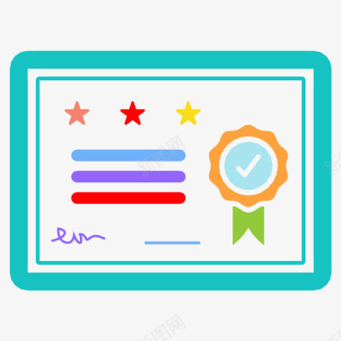 学校人物证书奖励学位图标图标