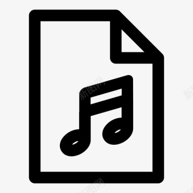 文件音乐文件页文件纸图标图标