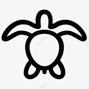 海龟忍者龟贝壳图标图标