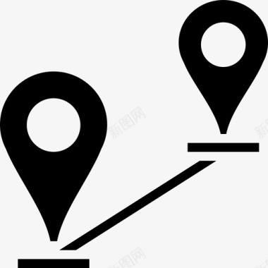 地理位置地图销距离方向距离图标图标