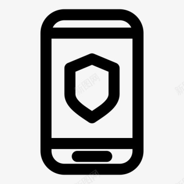 屏蔽安全智能手机手机设备图标图标