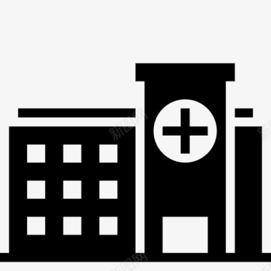 保健和医疗医院建筑诊所图标图标