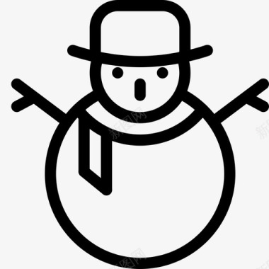 冬天的雪人雪人圣诞节帽子图标图标
