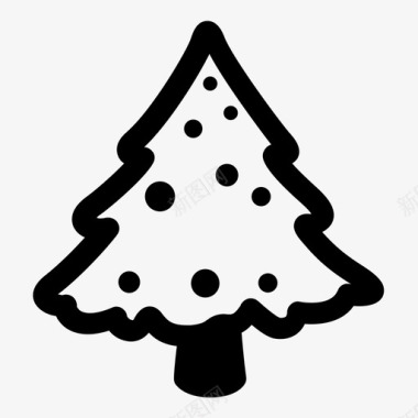 圣诞树装饰家庭图标图标