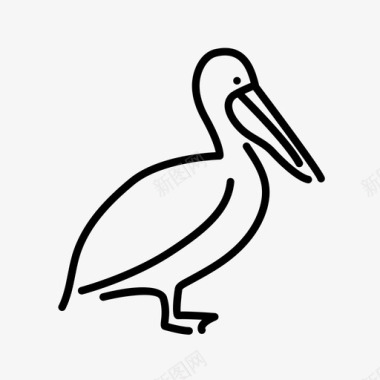 禽鸟鹈鹕动物鸟图标图标