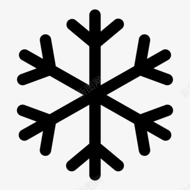 玩雪的冬天雪冷雪花图标图标
