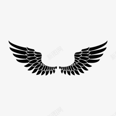 飞翔的鹦鹉翅膀天使小天使图标图标