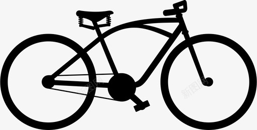沙滩自行车巡洋舰自行车固定齿轮图标图标