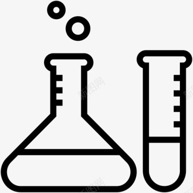 器皿实验室玻璃器皿化学品烧瓶图标图标