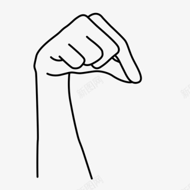 Q鐗手语q手字母图标图标