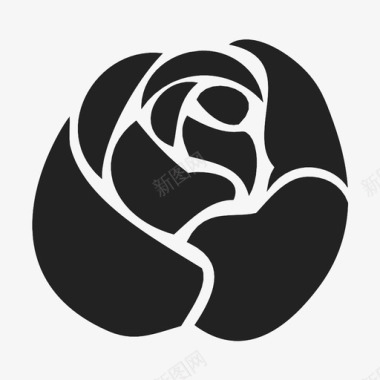 玫瑰花蔷薇图标图标
