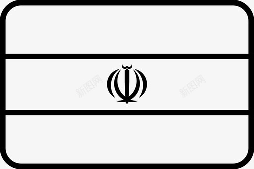 矩形伊朗亚洲国家图标图标
