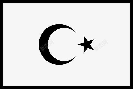 矩形土耳其亚洲国家图标图标
