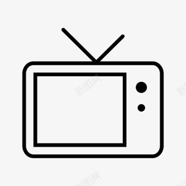韩国复古电视电子产品复古电视图标图标