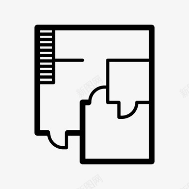 室内建筑平面图建筑蓝图图标图标