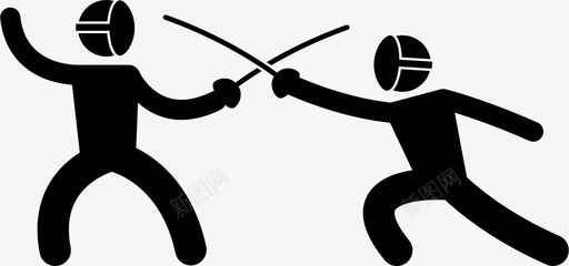 击剑运动员搏击图标图标