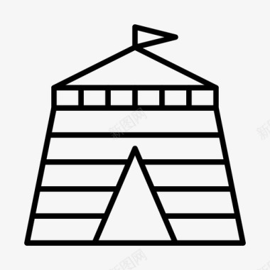 旅游帐篷营地野营图标图标
