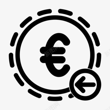 欧元图标退款欧元在线图标图标