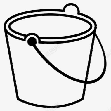桶清洁工具图标图标