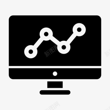 统计监视器计算机屏幕监视器dekstop图标图标