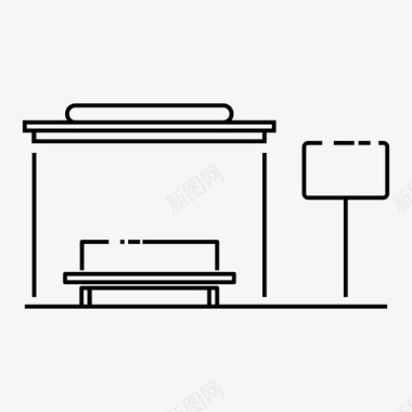 公共交通标识汽车站城市交通公共交通图标图标