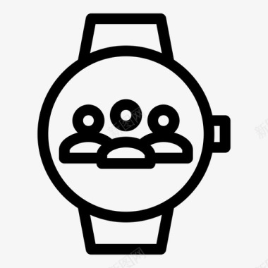 会议海报smartwatch电话会议业务小组图标图标