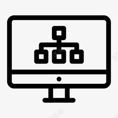 pc版结构监视器计算机屏幕监视器dekstop图标图标