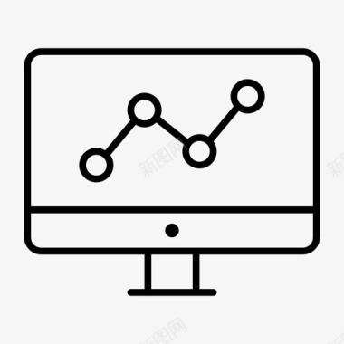 电脑显示屏幕统计监视器计算机计算机显示图标图标