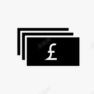 一叠英镑英镑一捆钱图标图标
