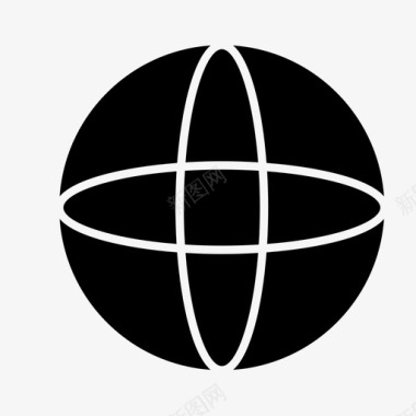 几何图形素材球体三维三维形状图标图标