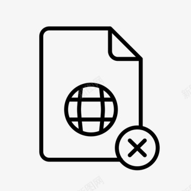 网页删除文档文件图标图标