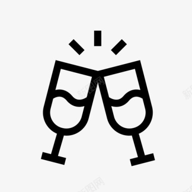 开心庆祝庆祝干杯酒杯图标图标