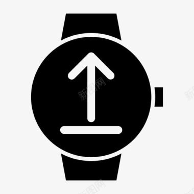 向上滑动smartwatch上载转到顶部定向图标图标