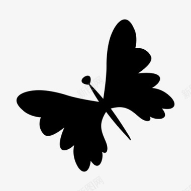 旋转蝴蝶动物昆虫图标图标