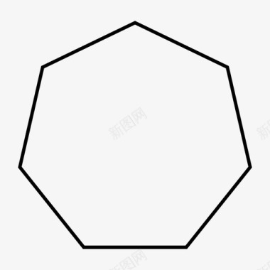 七边形几何学装饰性图标图标