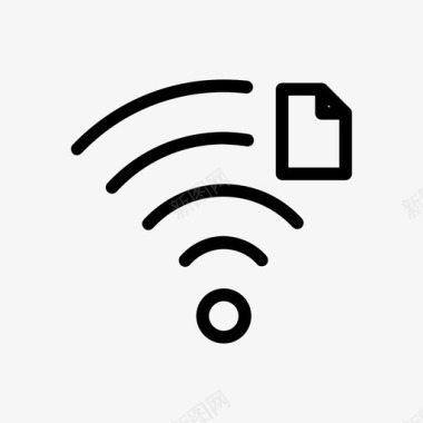 页面素材wifi页面连接纸张图标图标