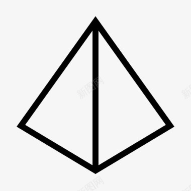 金字塔几何体形状图标图标