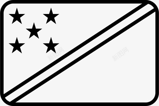 太平洋所罗门群岛国家旗帜图标图标
