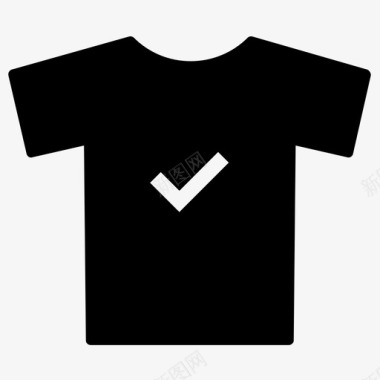条纹T恤选择批准勾选图标图标