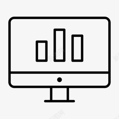 苹果显示器图标条形图监视器计算机计算机显示器图标图标