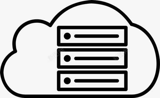 百度云云服务器云计算硬盘图标图标