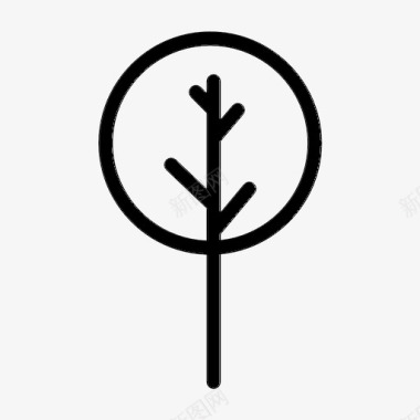 桦树圆绿色图标图标