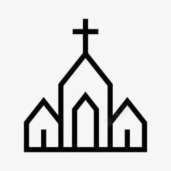 基督教会教堂集会建筑图标高清图片