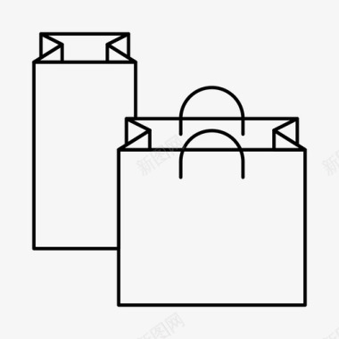 应用程序商店的标志购物袋电子商务运输图标图标