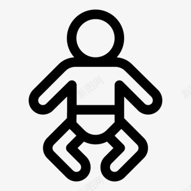 婴儿换衣站儿童图标图标