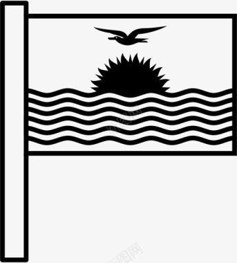 太平洋基里巴斯国家国旗图标图标