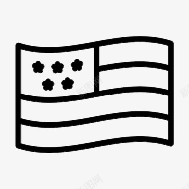 美国国旗独立日感恩节图标图标