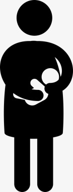 妈妈抱宝宝母乳喂养携带图标图标