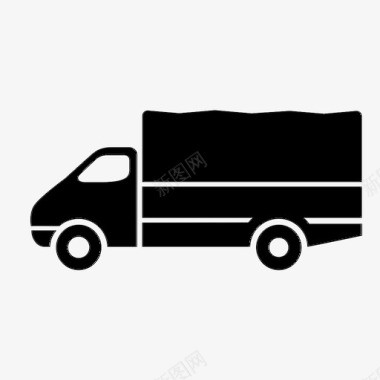 篷布卡车货物瞪羚图标图标
