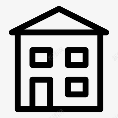 小房子免抠房子家庭住宅宾馆图标图标